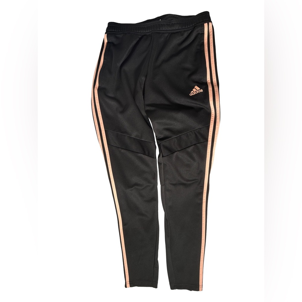 adidas Black “Climacool” Tiro 19 Joggers with Pink Triple Stripes - Picture 4 of 6